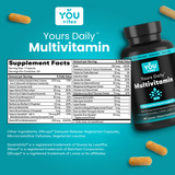 You Vites Yours Daily - Methylated Multivitamin - Iron-Free, Methyl B12, Methylfolate, CoQ10 - 60 Capsules