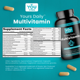 You Vites Yours Daily - Methylated Multivitamin - Iron-Free, Methyl B12, Methylfolate, CoQ10 - 60 Capsules